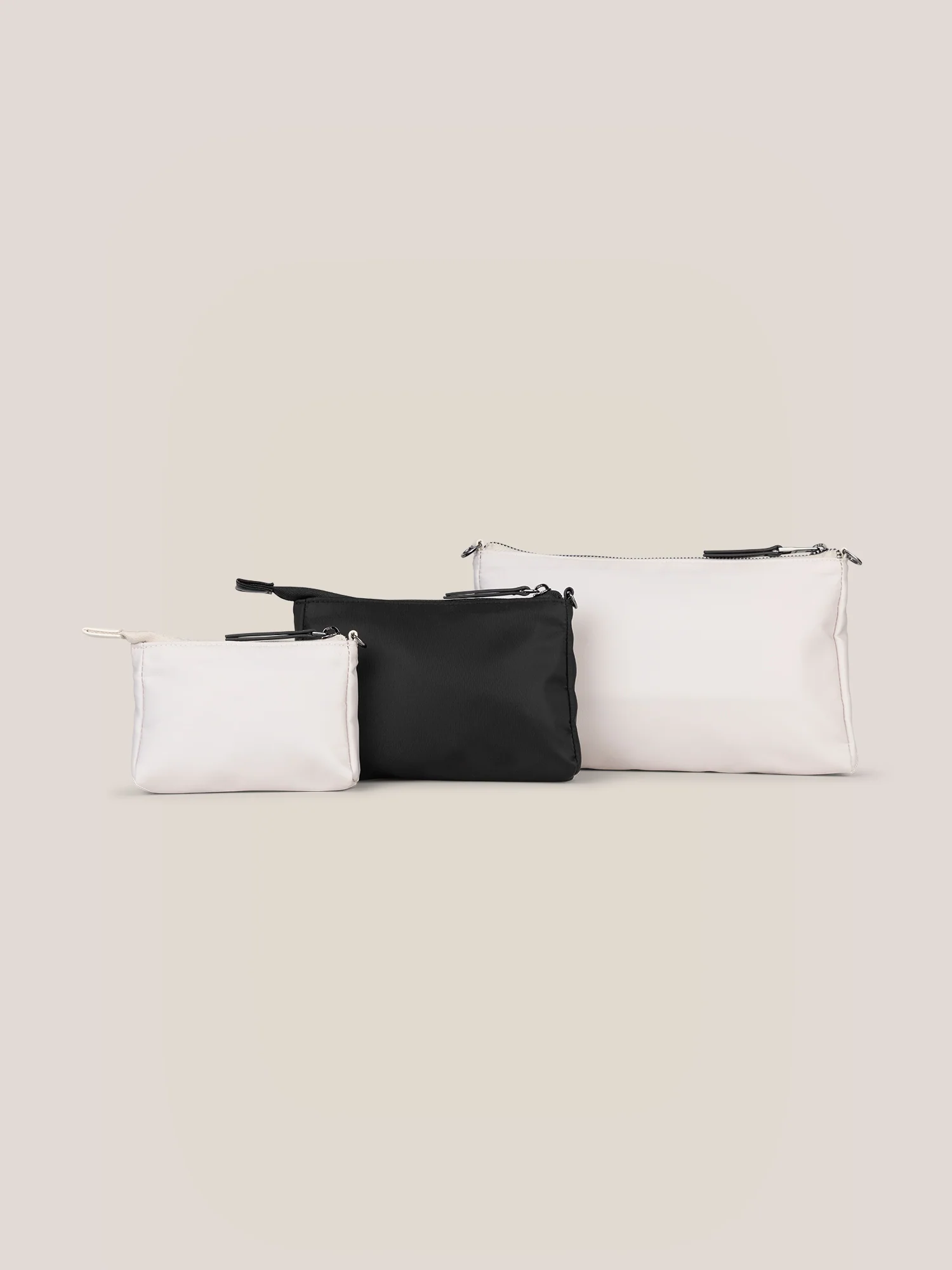 Witney Carson 3-piece Pouch Set - Cloud & Black - Image 6