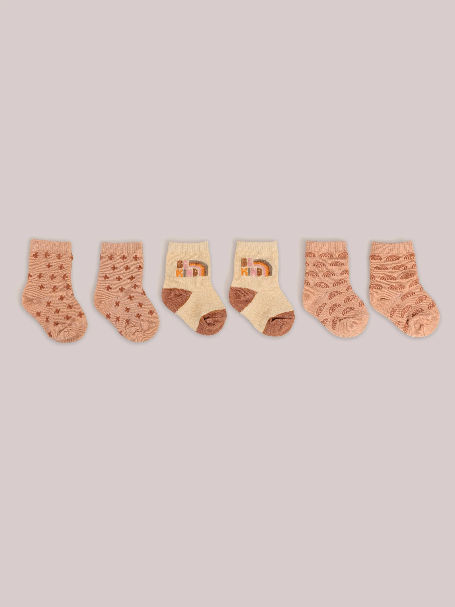 3-Pack Soft Durable Baby Socks Set - Be Kind Rainbows - Image 3